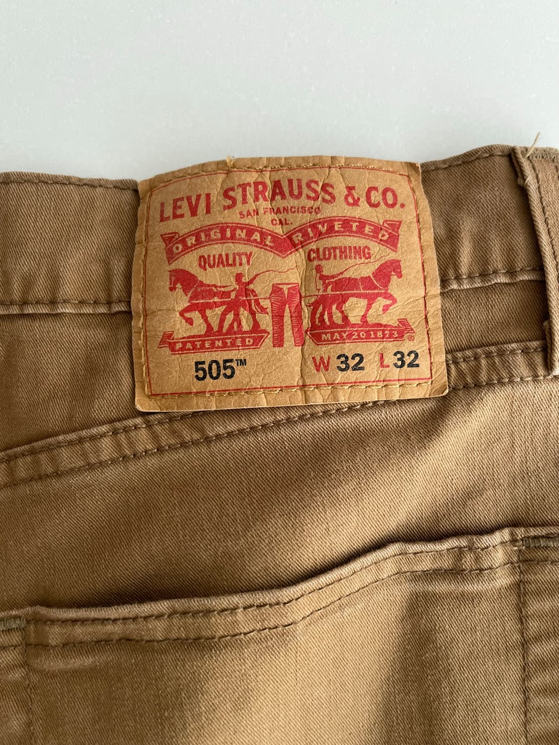 32) 리바이스 505 브라운 코튼 팬츠 상품이미지3
