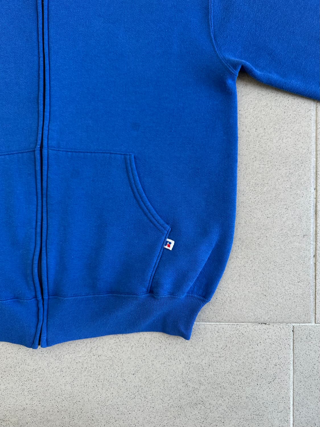 90s 빈티지 러셀 후드집업 블루 L USA 상품이미지3