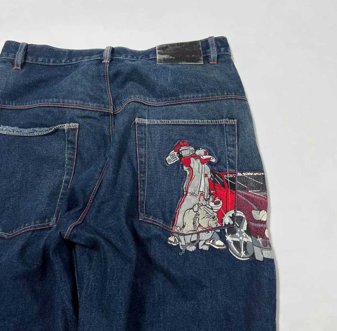 SOHK 스쿨오브하드낙 올드스쿨 패치 데님팬츠(36 상품이미지3