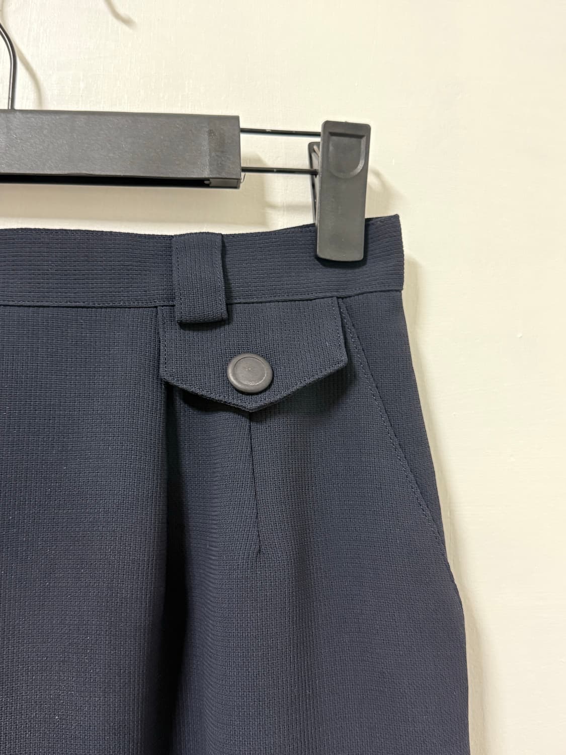 네이비 포켓 미디 스커트 상품이미지2