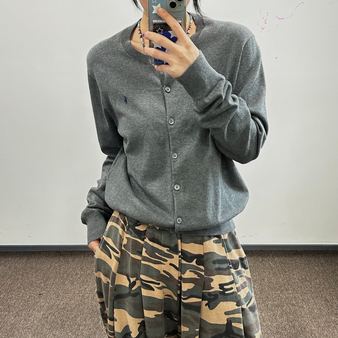 Polo 폴로 현행QR 메리노울 업버튼 가디건 상품이미지1