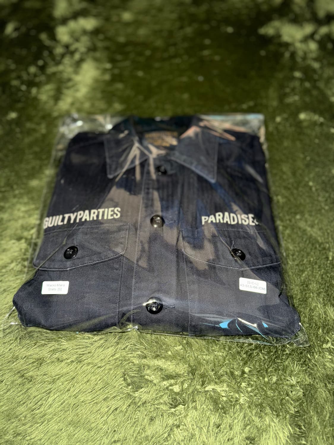 [S] WACKO MARIA 와코마리아 해링본 포켓 셔츠 블랙 상품이미지10