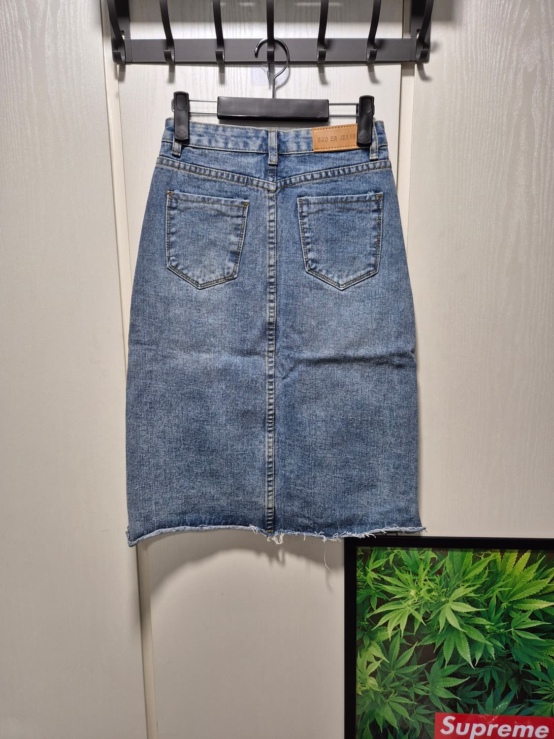 (새상품)vtg 데미지 데님 스커트 청치마 연청 상품이미지10