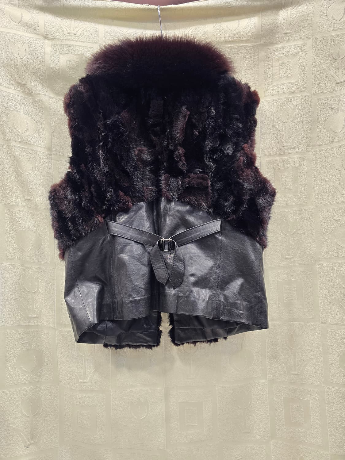 밍크 폭스 퍼 가죽 조끼 숏베스트 77정도 상품이미지5