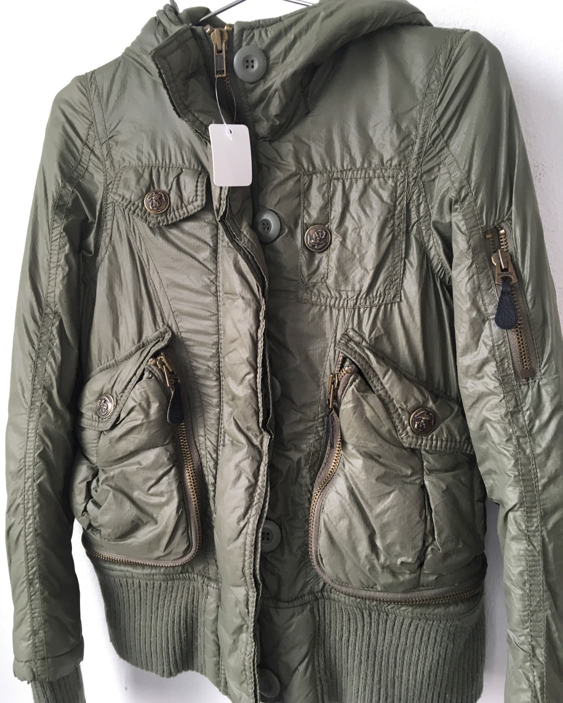 Moussy high neck hood jacket 상품이미지5