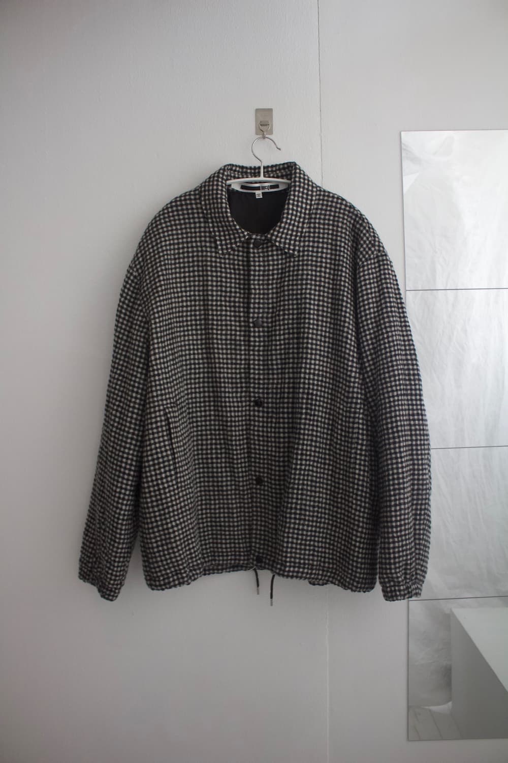 Alexander mcqueen mcq 체크 울 봄버 자켓 상품이미지1