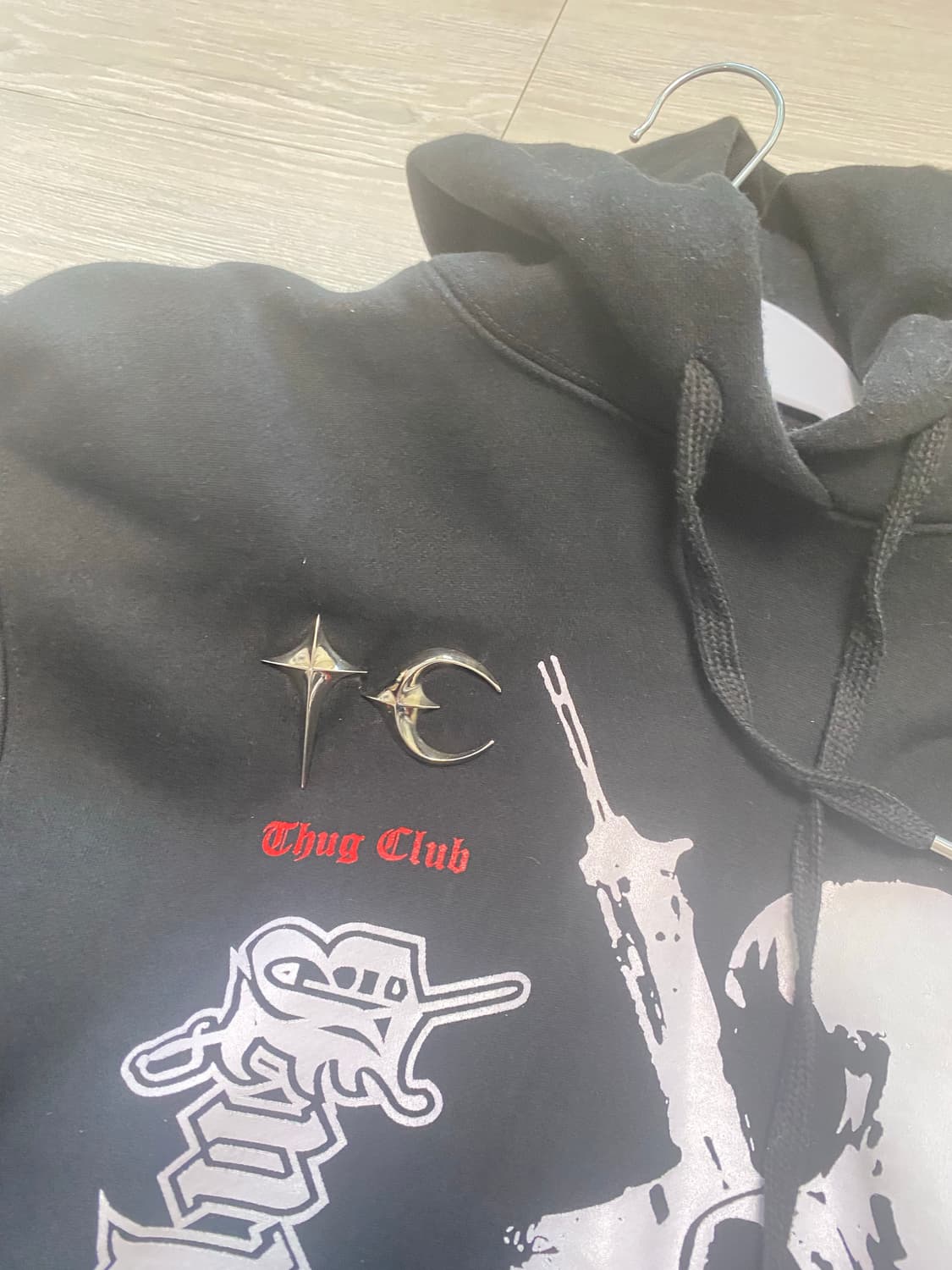 (L)떠그클럽 뿔후드 블랙 상품이미지2