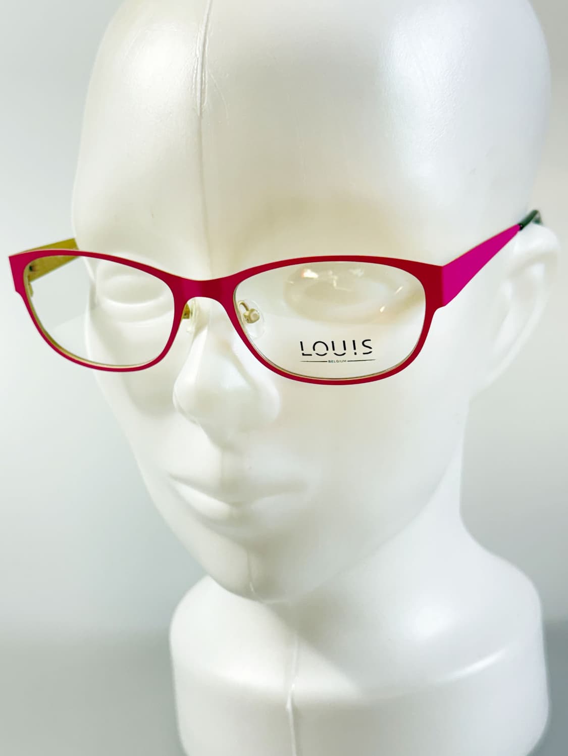 유럽제 LOUIS BELGIUM 핑크 메탈 스퀘어 빈티지 안경 상품이미지8