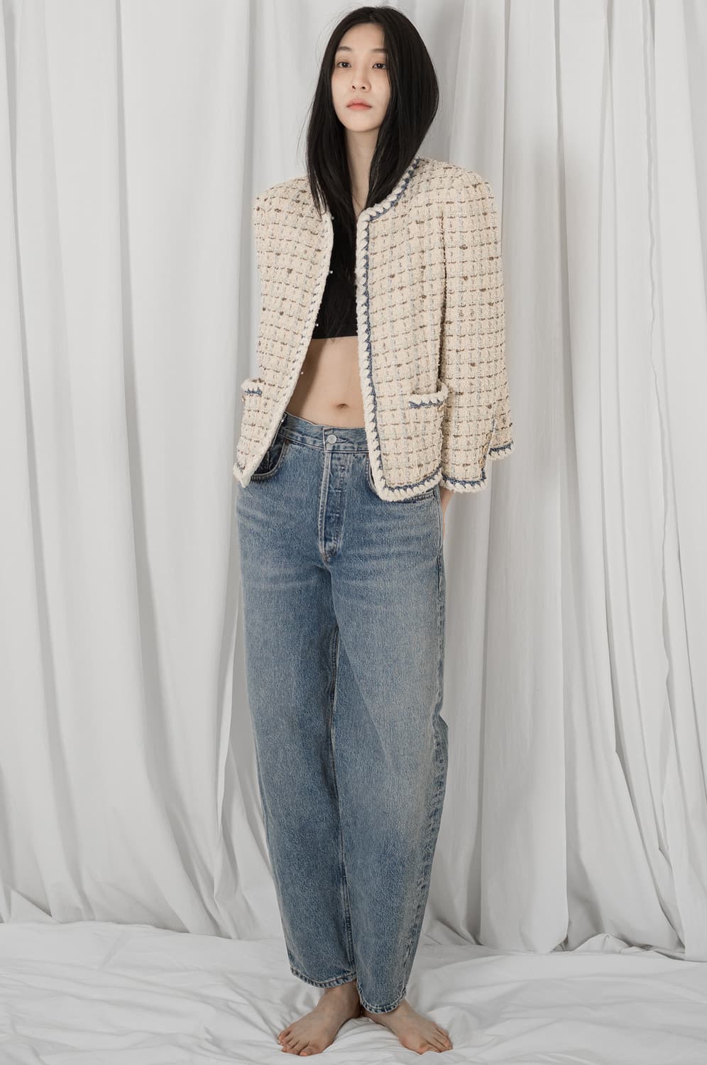 베르데오시도 트위드자켓 상품이미지3