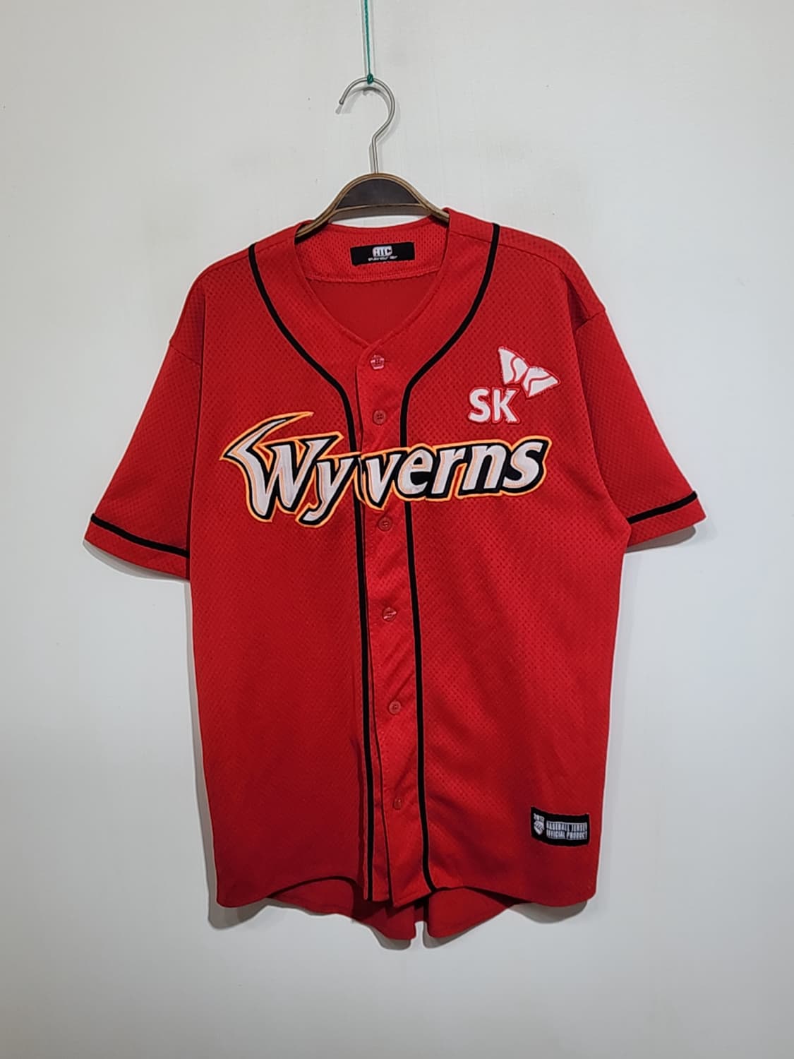 (L) SK 와이번스 야구져지 반팔 노마킹 프로야구 유니폼  상품이미지1