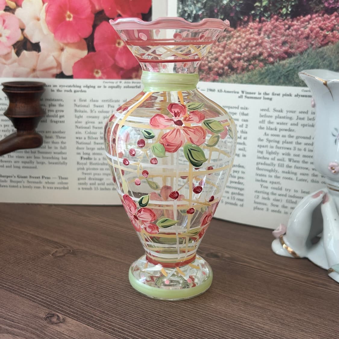 핸드페인티드 미국 빈티지 화병 꽃병  상품이미지9