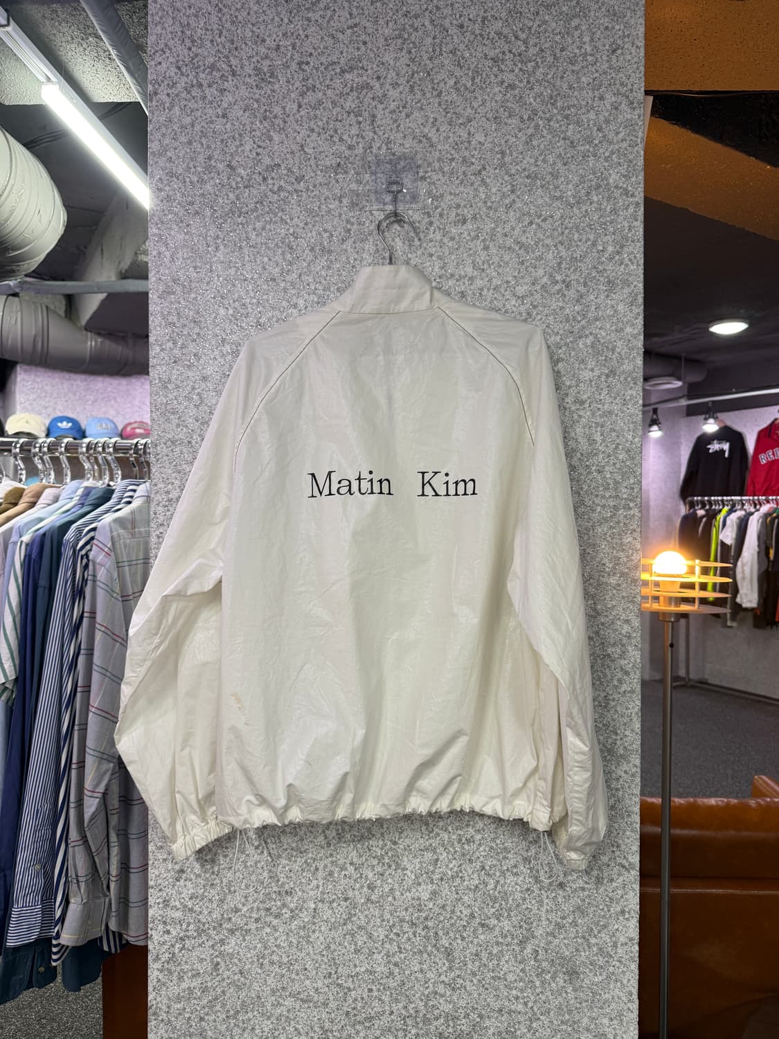 마뗑킴 윈드브레이커 집업 자켓 화이트 B4706 상품이미지3