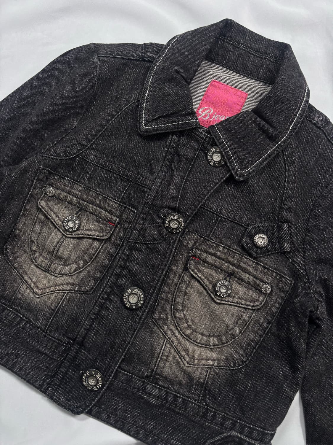 Vintage Denim Crop Jacket 상품이미지4