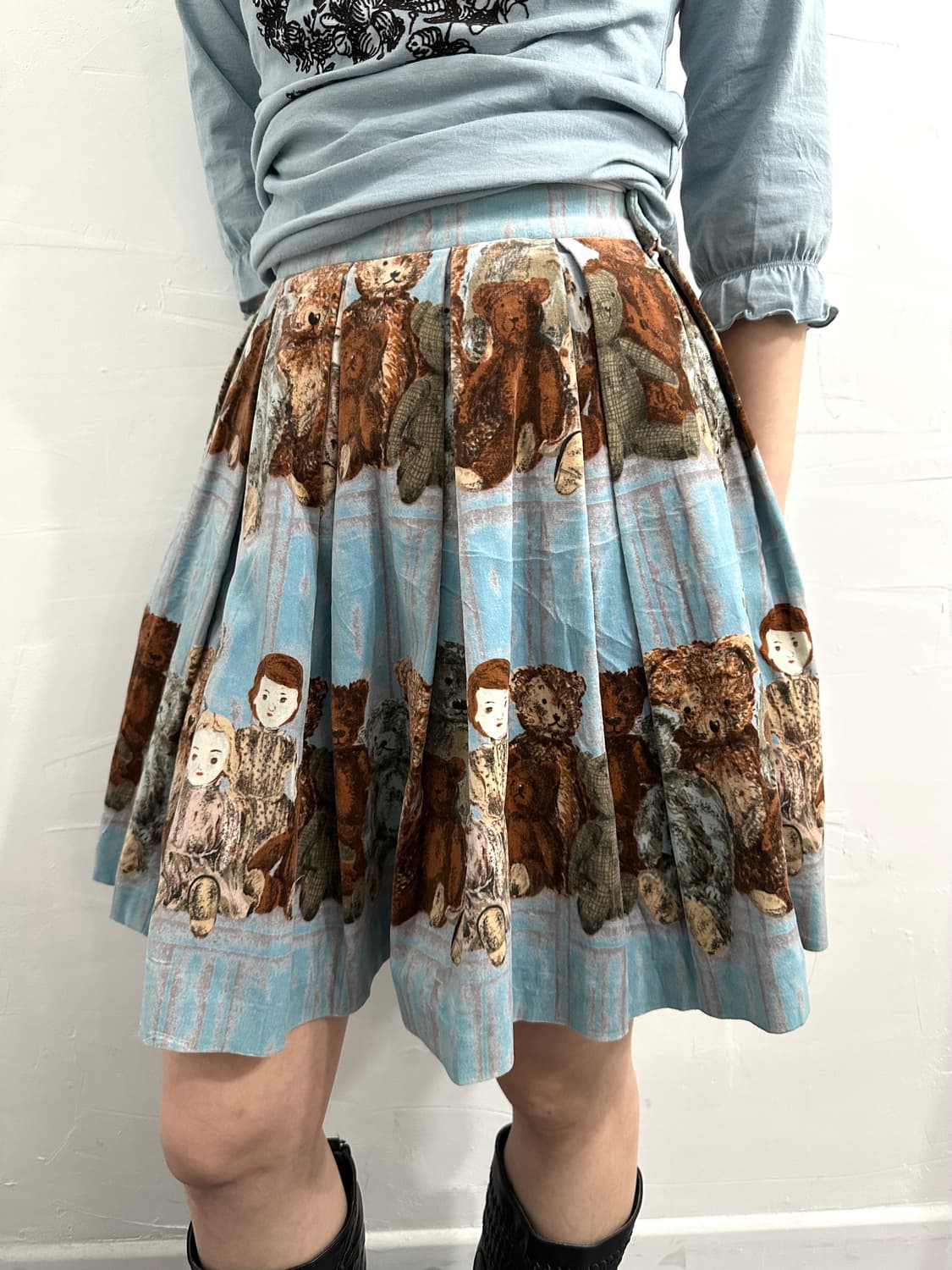 lest rose design pleats skirt 상품이미지3