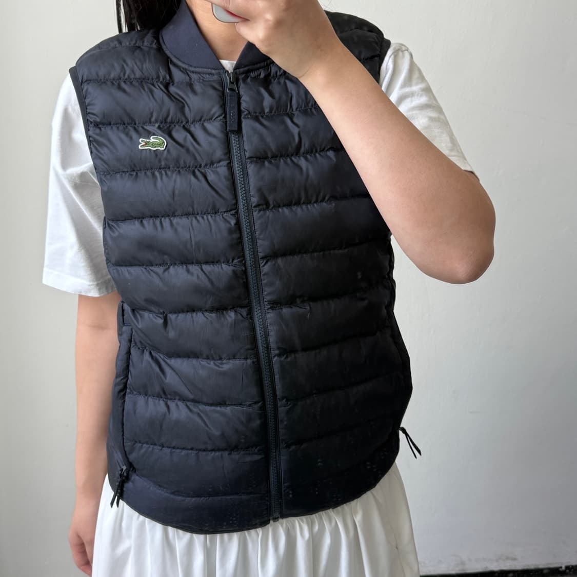 [L] 라코스테 네이비 경량조끼 상품이미지1