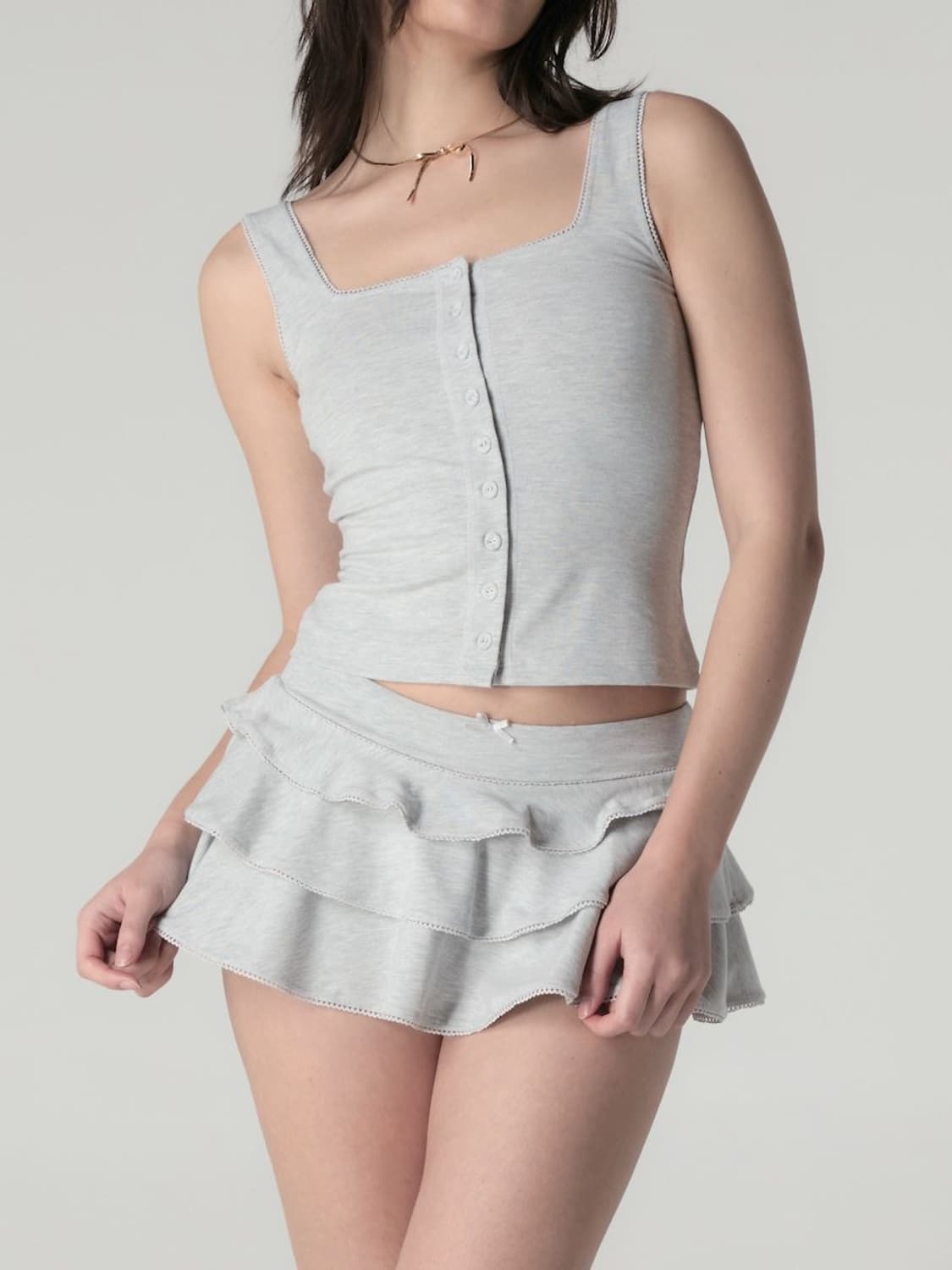 글로니 picot frill mini skirt 프릴 미니 스커트 M 상품이미지1