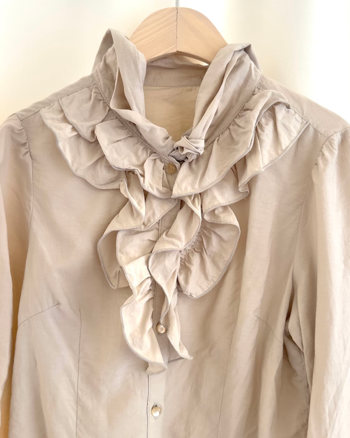 [RU PLAIN] ribbon cotton blouse  상품이미지5