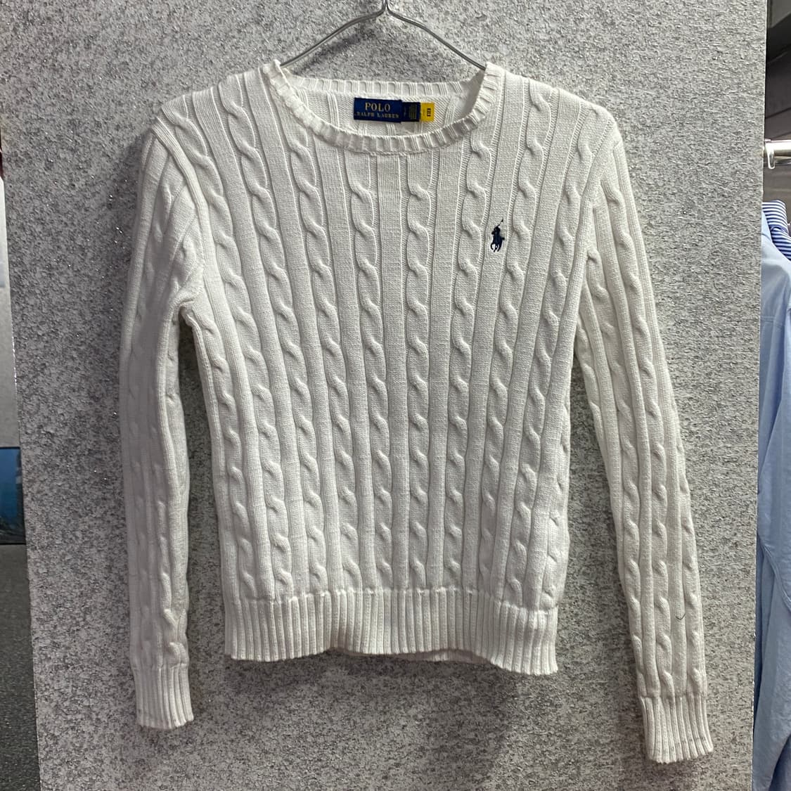 폴로 랄프로렌 신형 qr 화이트 꽈배기 니트 B3730 상품이미지2