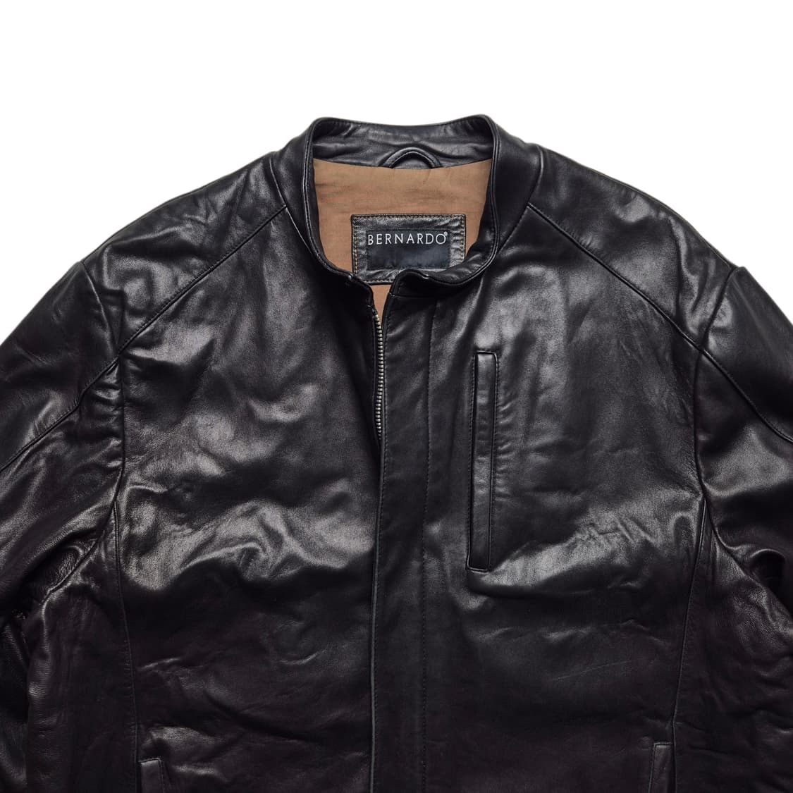 [M] Bernardo 양가죽 논카라 자켓 상품이미지3