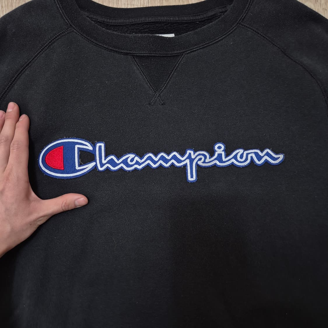 챔피온 스펠아웃 빅로고 기모 맨투맨 L(100) 상품이미지4