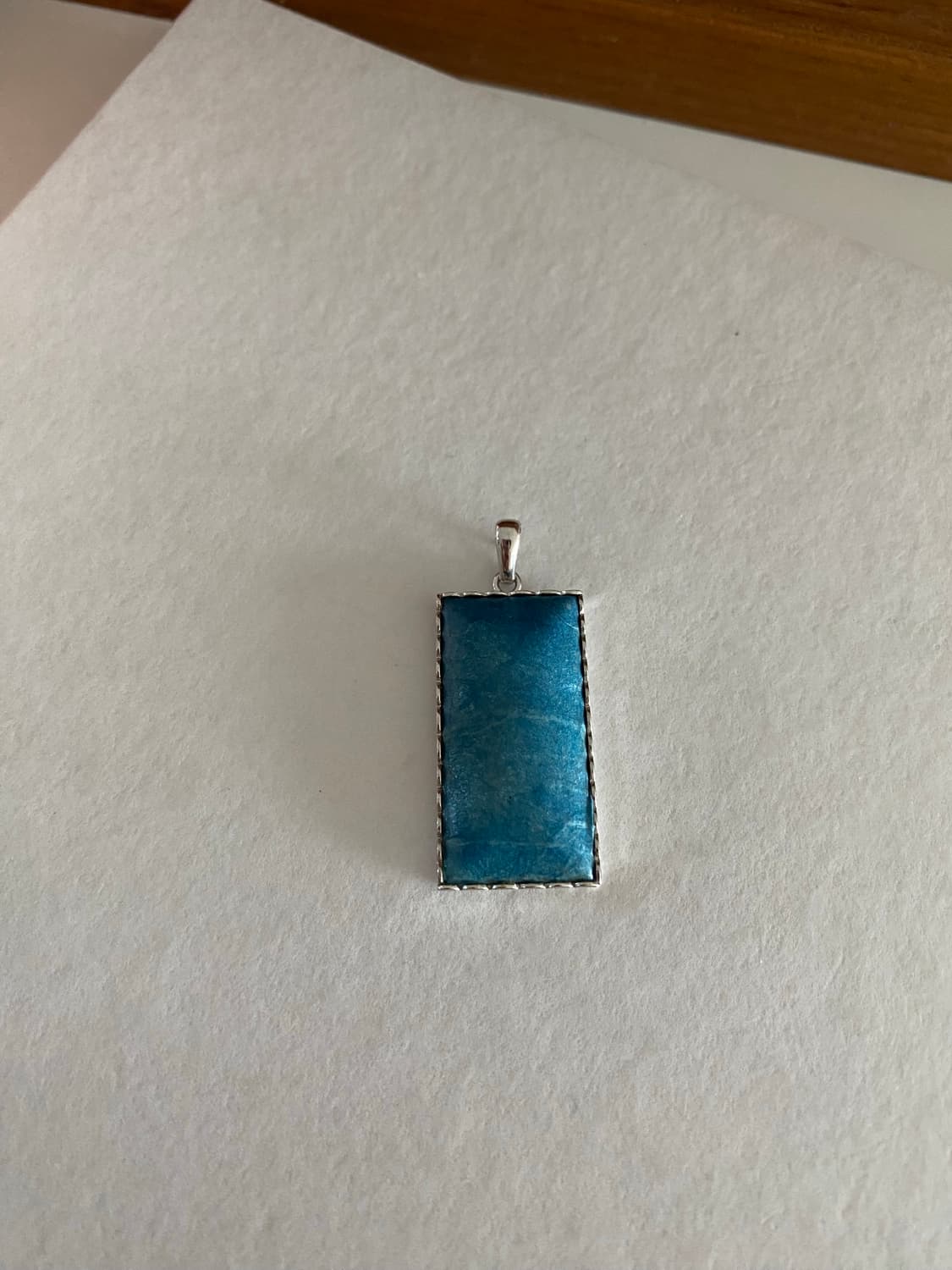 블루 사각 목걸이 팬던트 상품이미지2