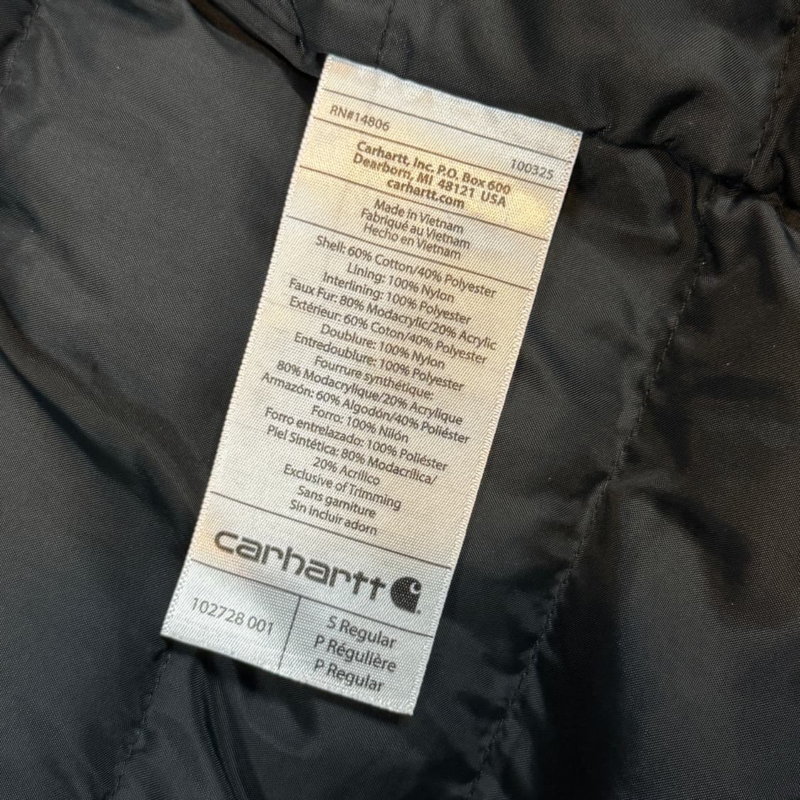 S) 칼하트 신슐레이트 레인디펜더 자켓 점퍼 상품이미지8