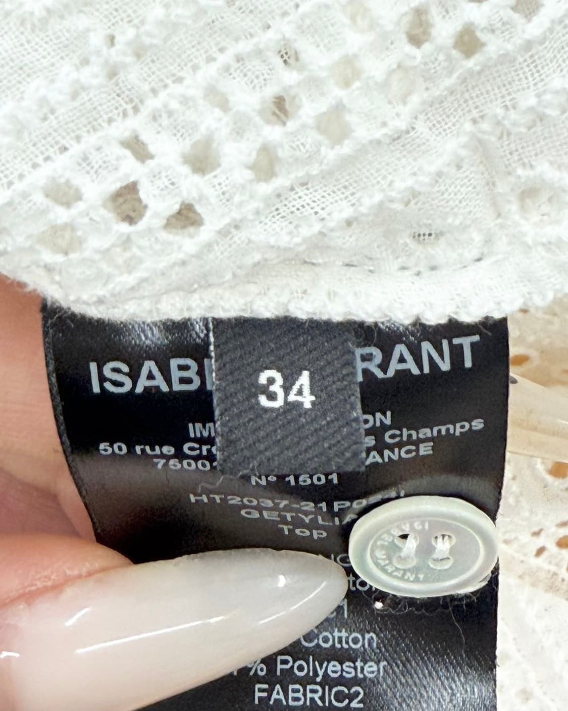 이자벨마랑 화이트 겟일리아 러플 라운드넥 블라우스  상품이미지8