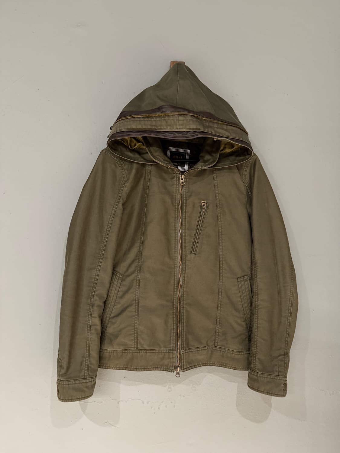 hood & high-neck 2-way detail jacket 상품이미지5