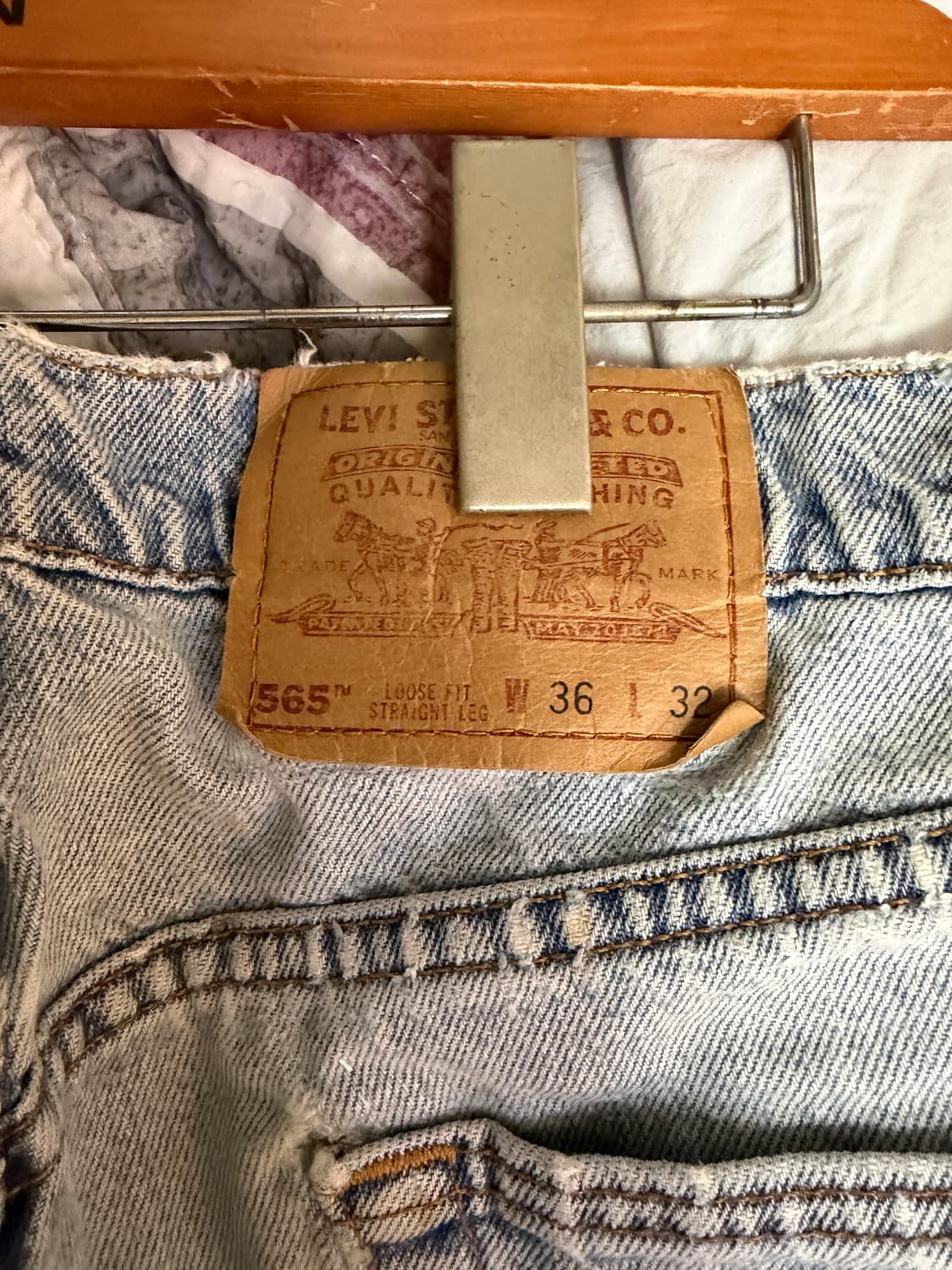 90s Made in USA 리바이스 565 36x32 상품이미지3