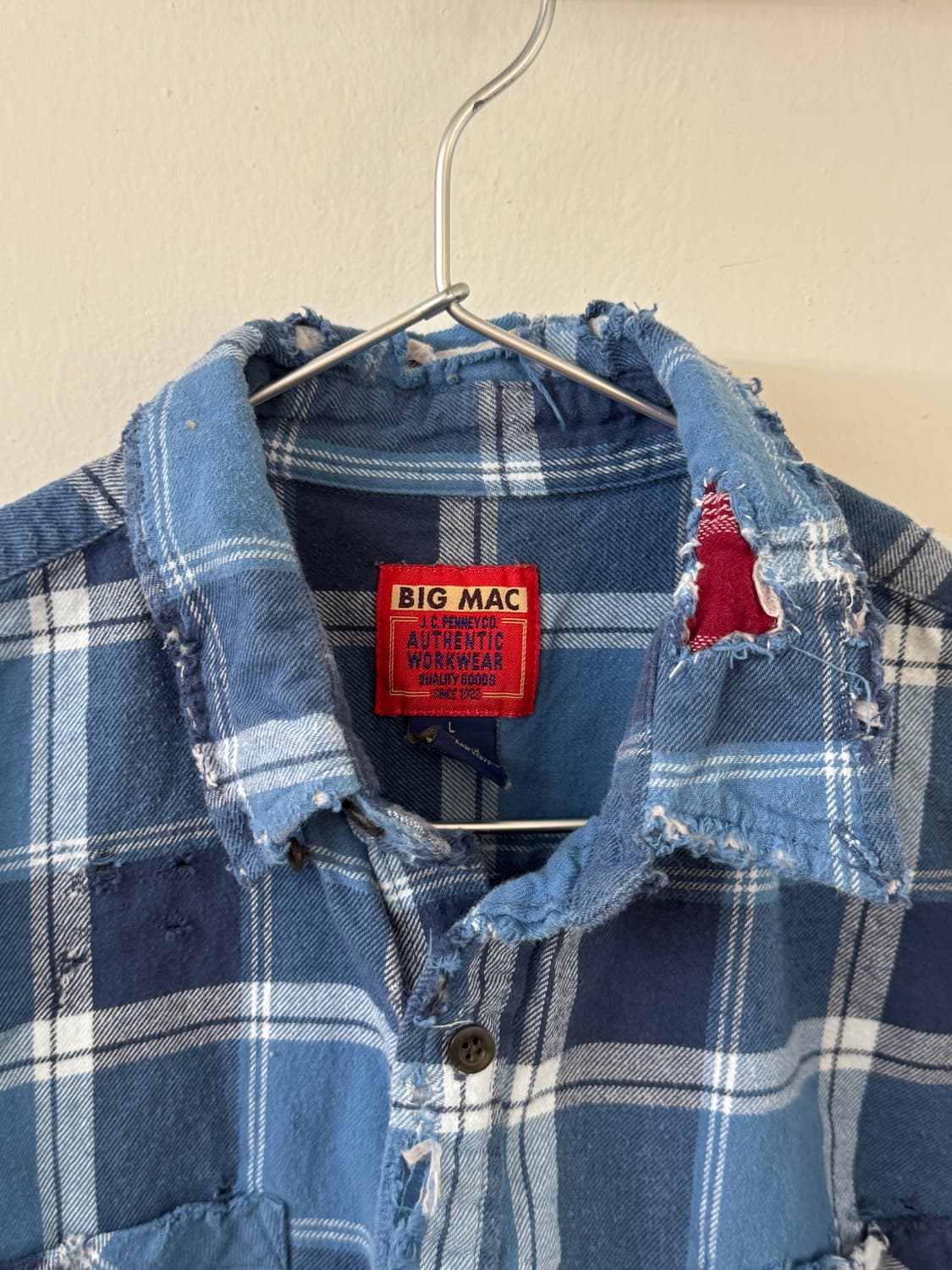 90s big mac flannel repair button shirt 상품이미지6
