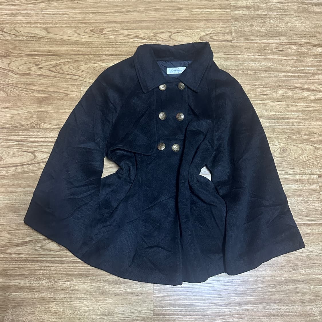 빈티지 블랙 금장 케이프 코트 히메갸루 로걀 공겜여주 라떼 오네갸루 고딕 상품이미지1