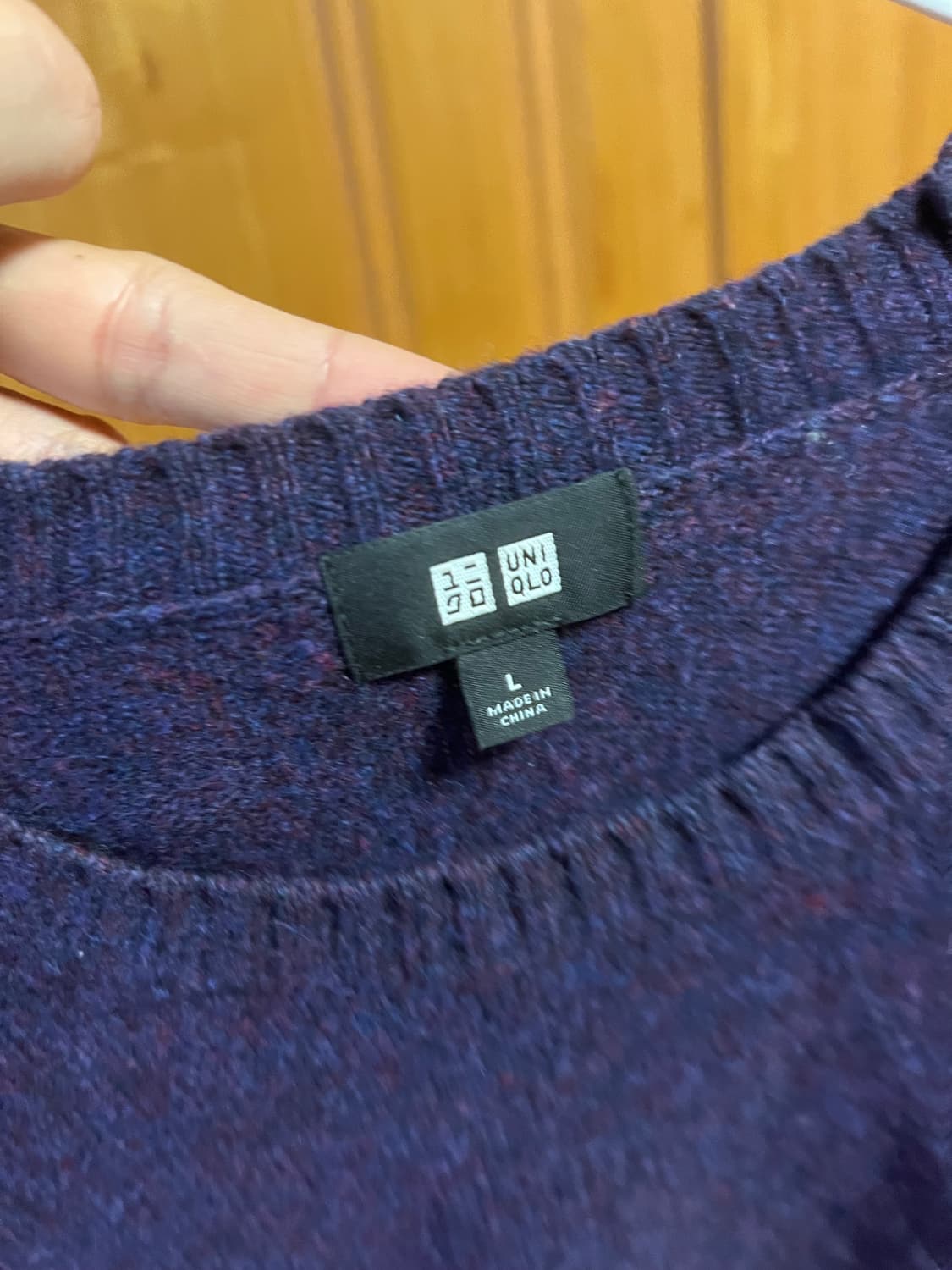 유니클로 램스울 크루넥 니트 3가지 색상  상품이미지4