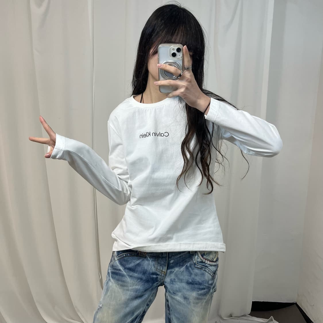 Calvin Klein Long Sleeve Top 상품이미지2