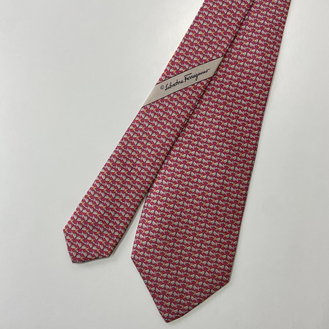 새상품급 페레가모(Ferragamo) 명품 정품 넥타이 7.8cm 상품이미지3