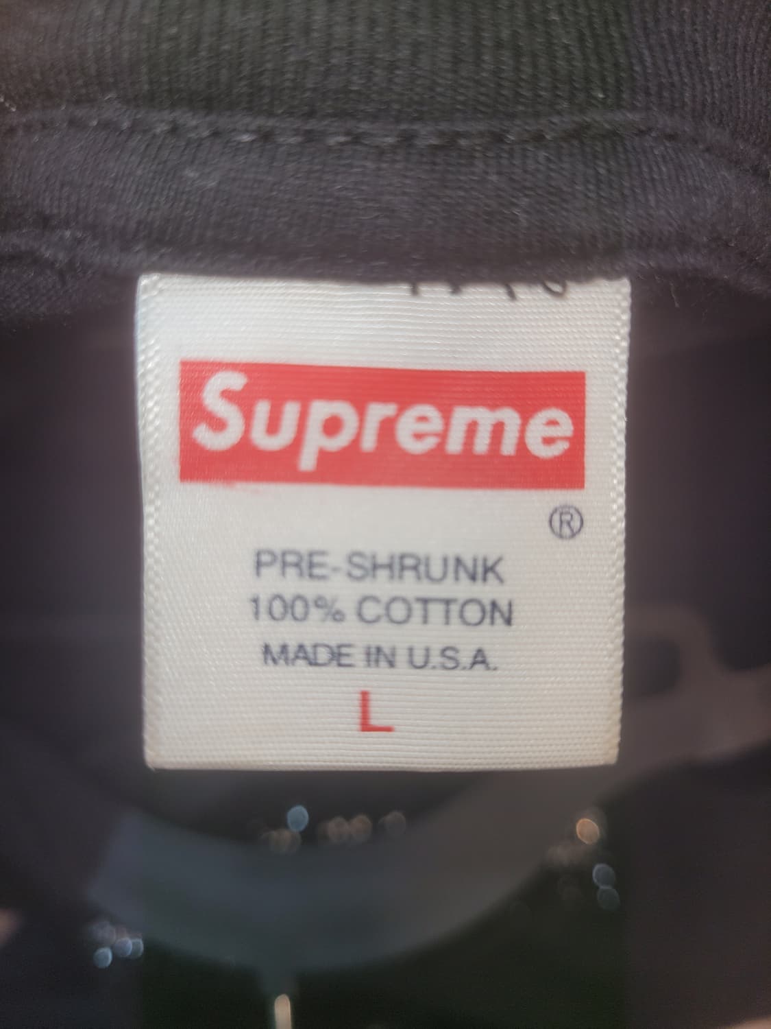 스프림 스와로브스키 박스로고 티셔츠 블랙 상품이미지1