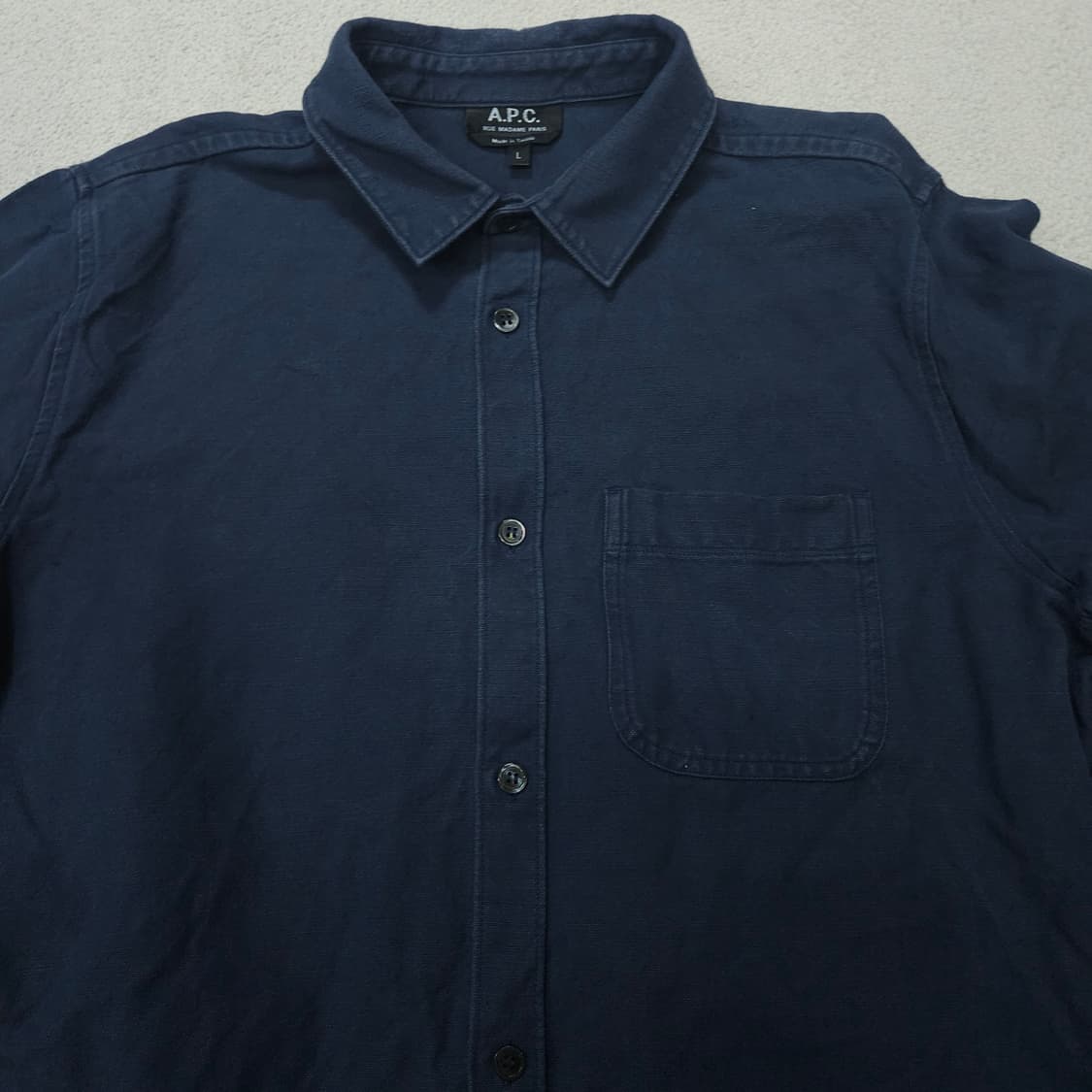 아페쎄 코튼 린넨 셔츠 L 상품이미지3