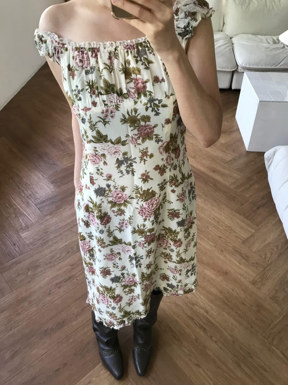 vintage flower pattern one-piece 상품이미지8