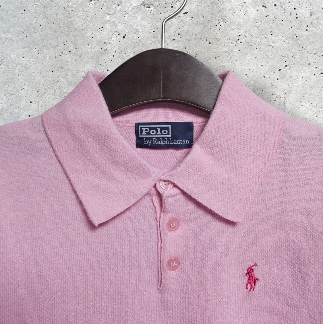 폴로랄프로렌 핑크 카라 니트 (90/S) 상품이미지2