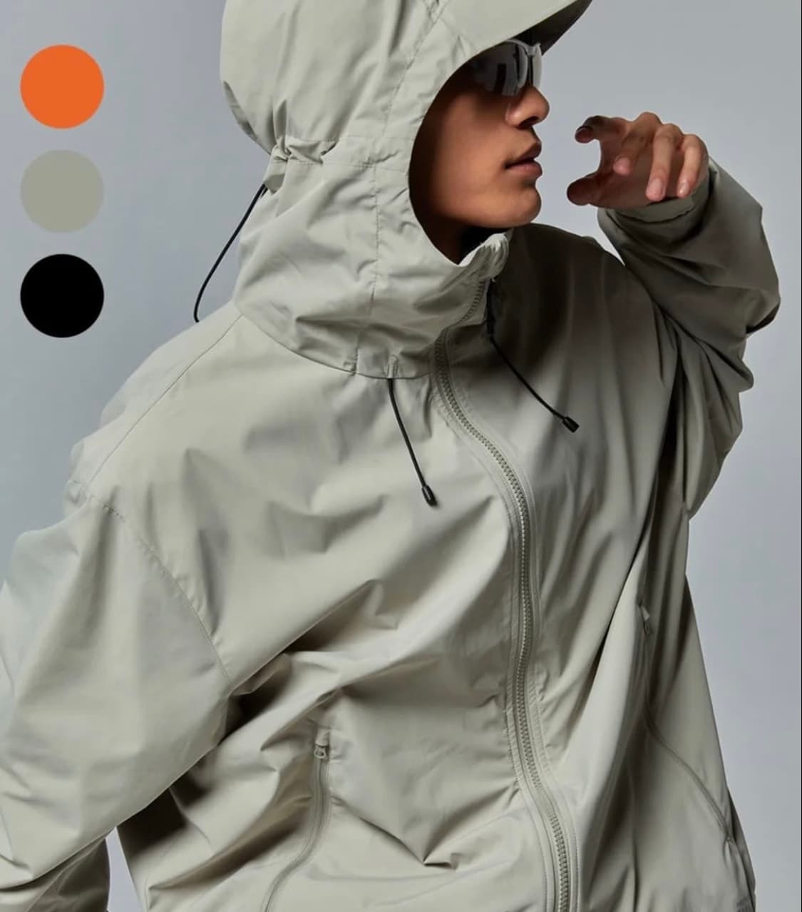 무신사스탠다드 2-Layer 바람막이 카키그레이 자켓 무탠다드 상품이미지2