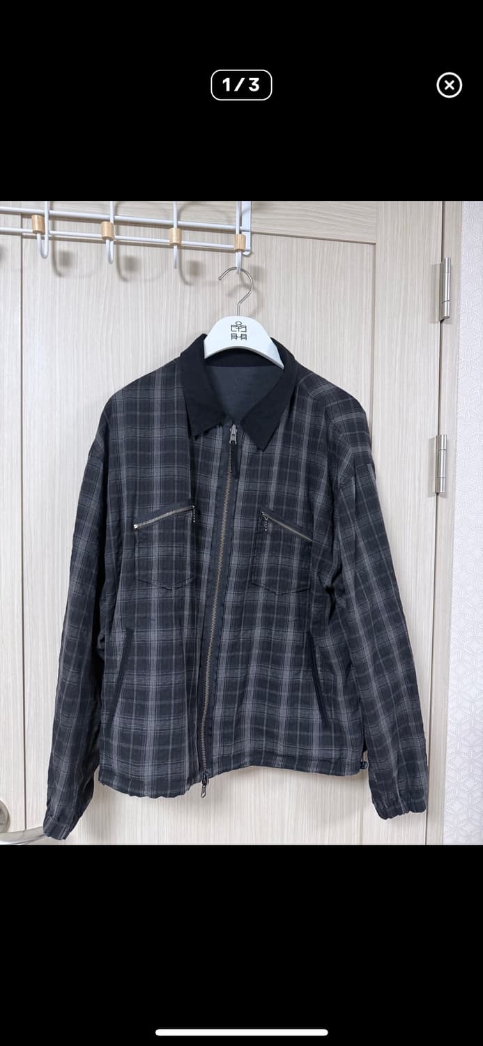 폴리테루 라미 체크 블루종 블랙+블랙체크 3사이즈 상품이미지1