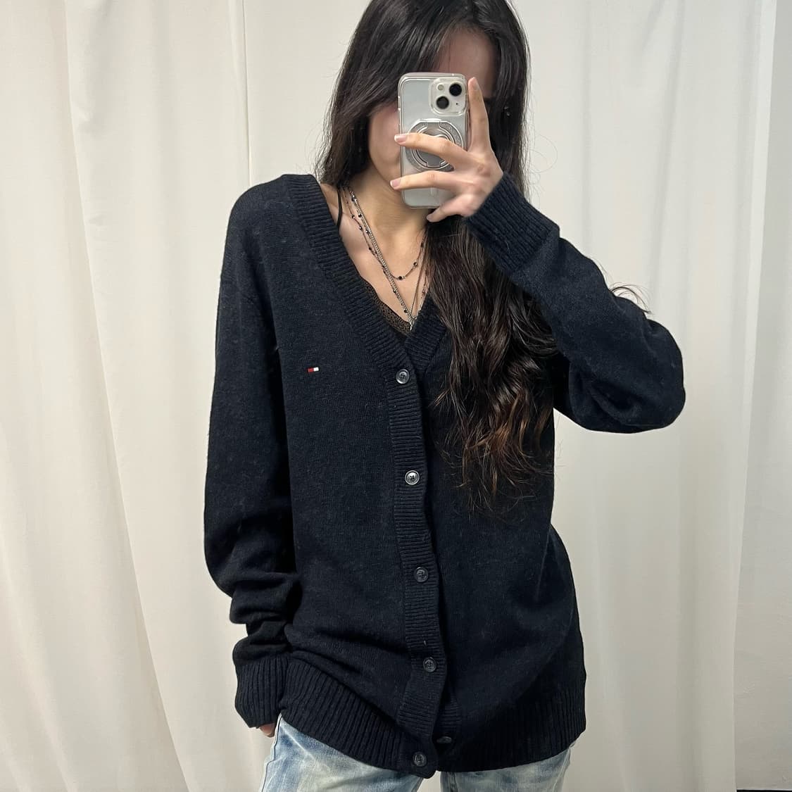 Tommy Hilfiger Charcoal Cardigan 상품이미지1