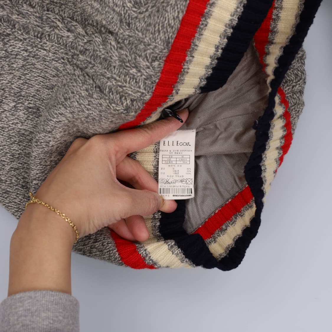 90 엘르골프 여성 방풍니트집업 0209H1 상품이미지9