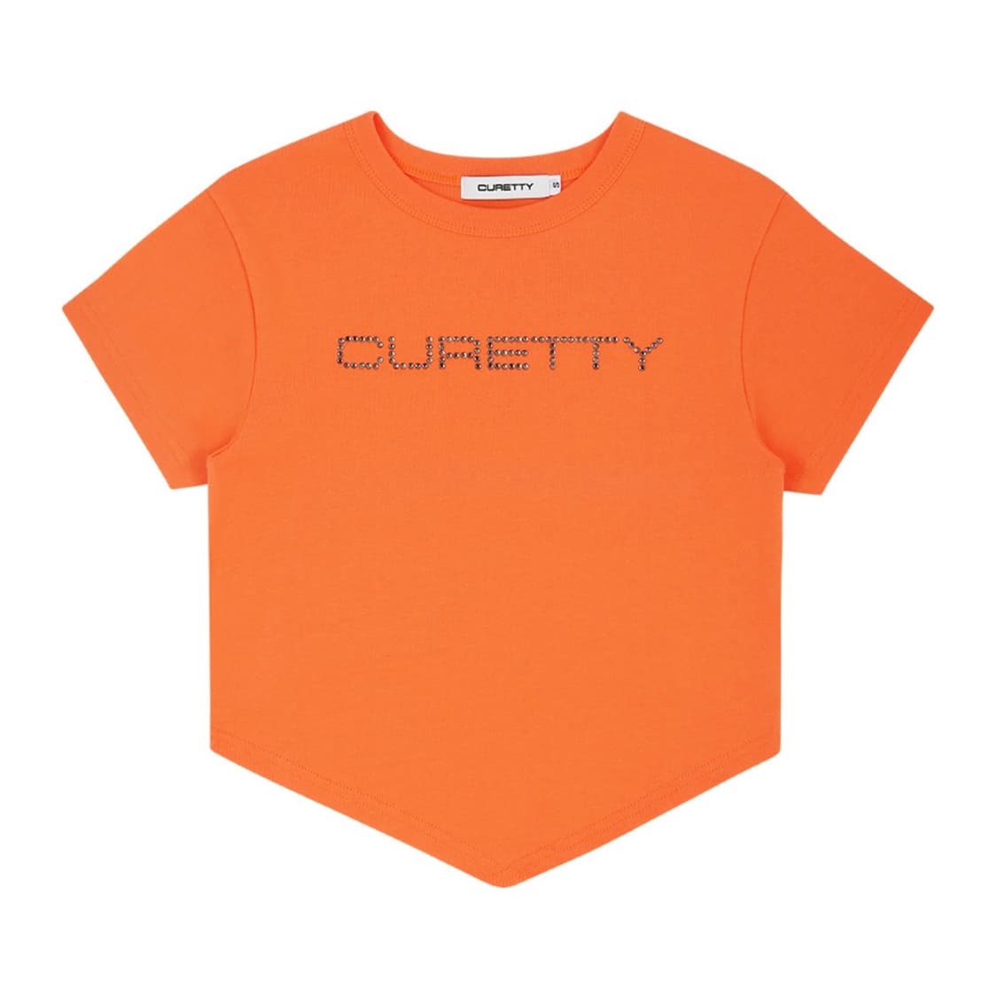 [ 큐리티 ] C DIAGONAL HEMLINE T-SHIRT_ORANG 상품이미지2
