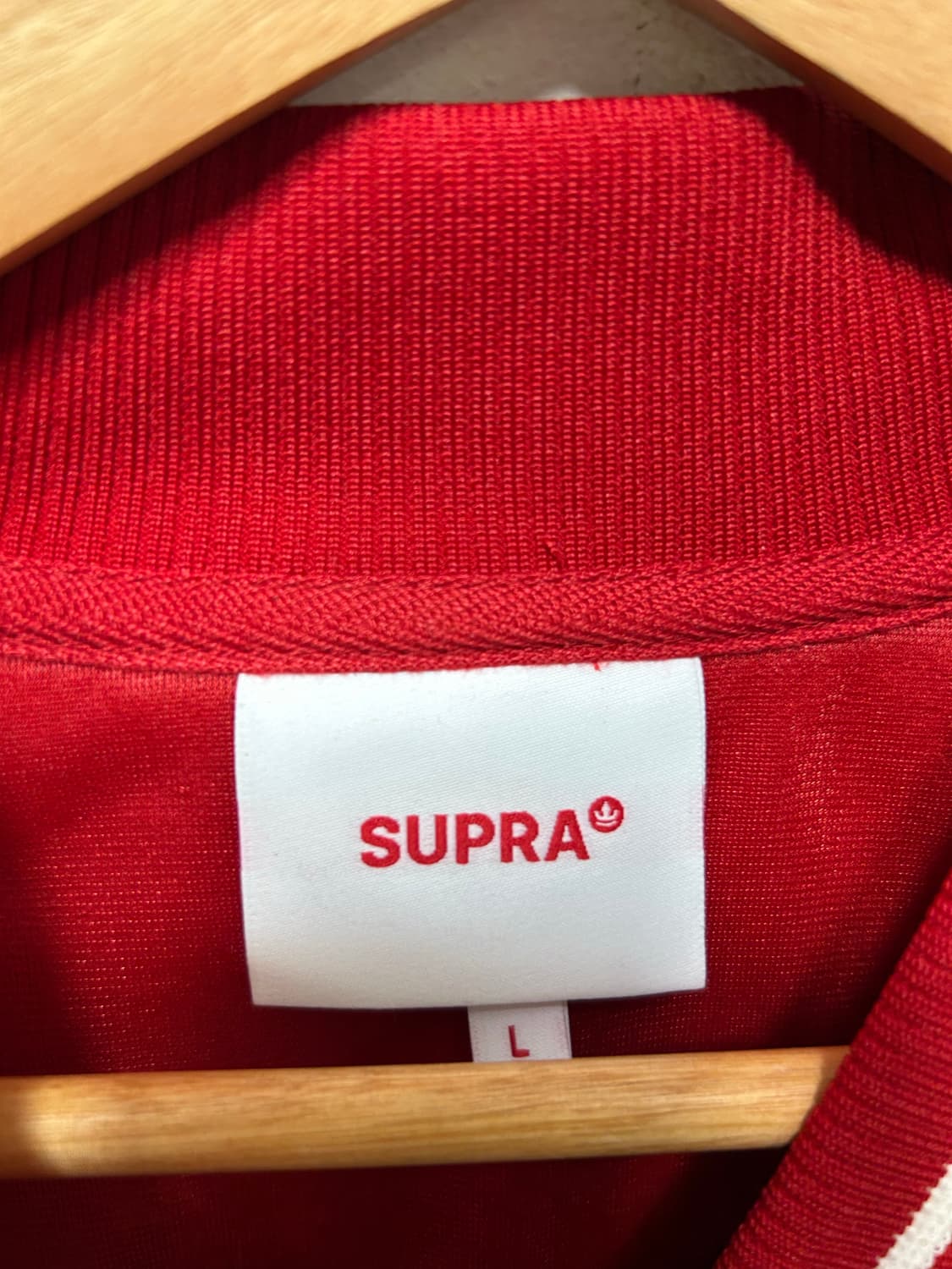 SUPRA 레오파드 트랙탑 져지 집업 레드 L 새상품 상품이미지4