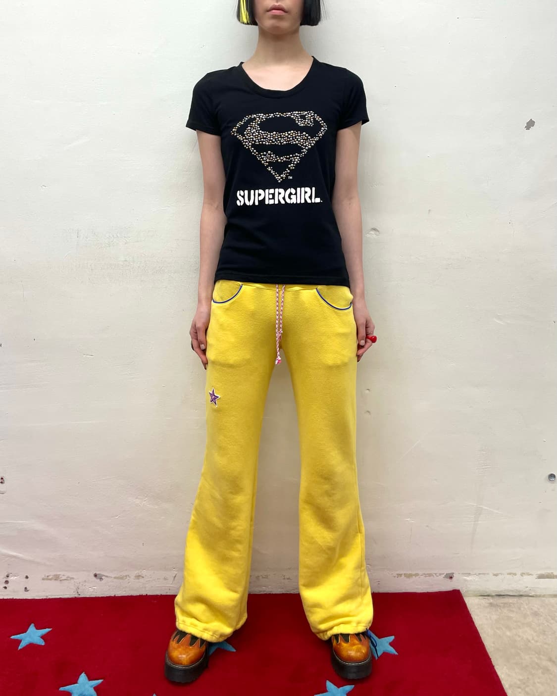 Super Girl Stud Black T-shirt  상품이미지3