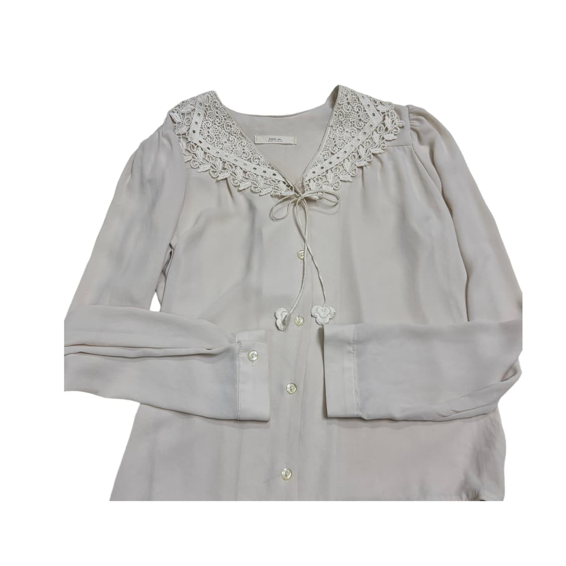 빈티지 레이스 셔링 블라우스 상품이미지2