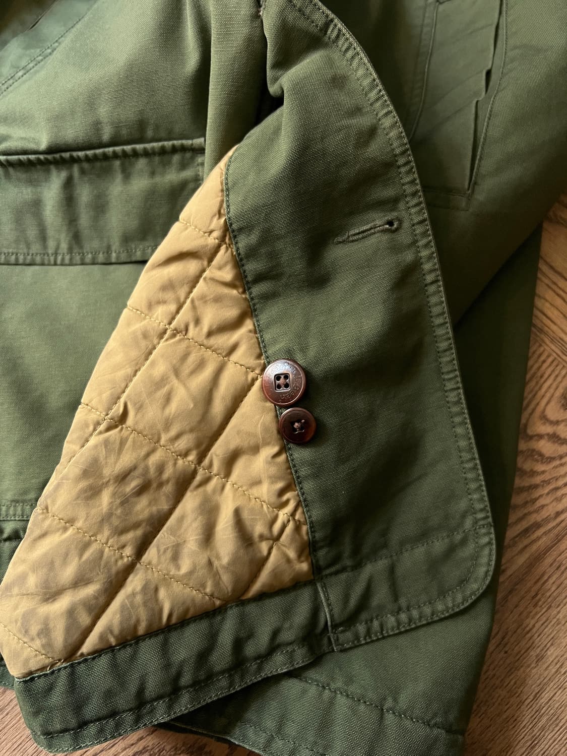 [L]엘엘빈 USA 신슐레이트 퀼팅 라이닝 빈티지 그린 헌팅 자켓 상품이미지7