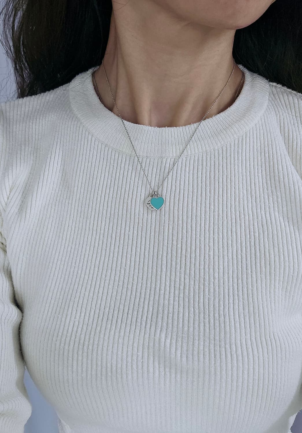 티파니앤코 리턴투 더블하트 민트 미니 목걸이[정품/풀박스] 상품이미지6