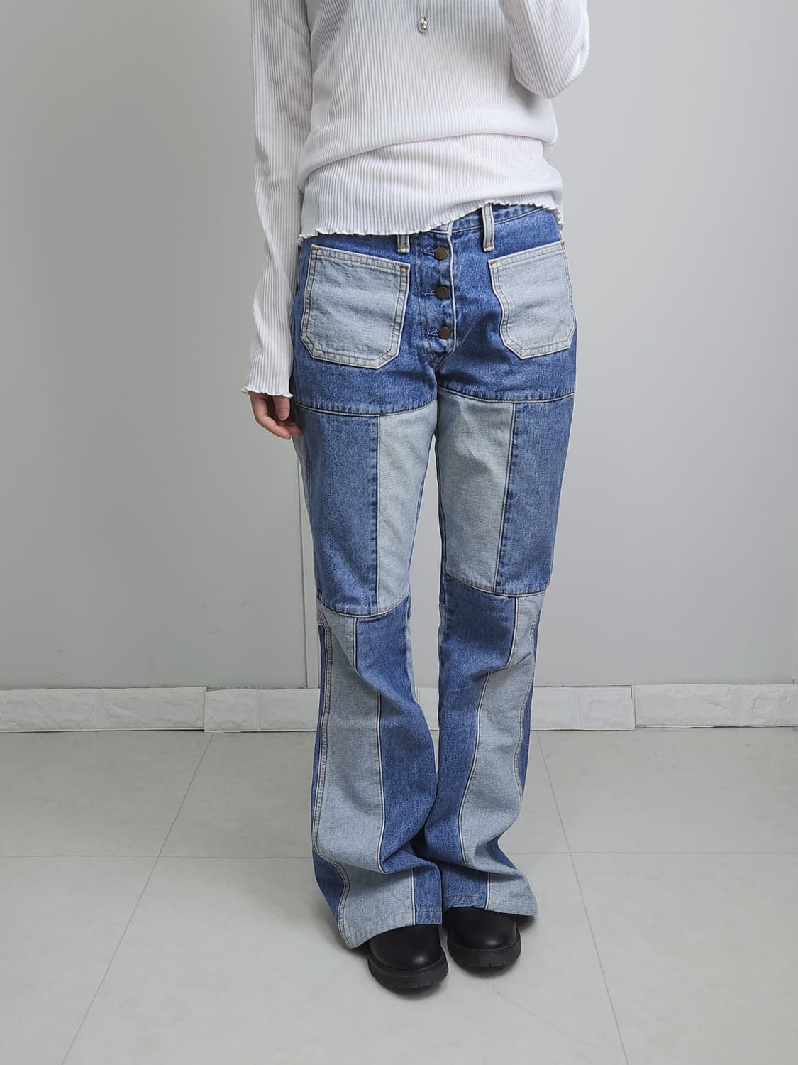 패치워크 데님 팬츠 상품이미지5