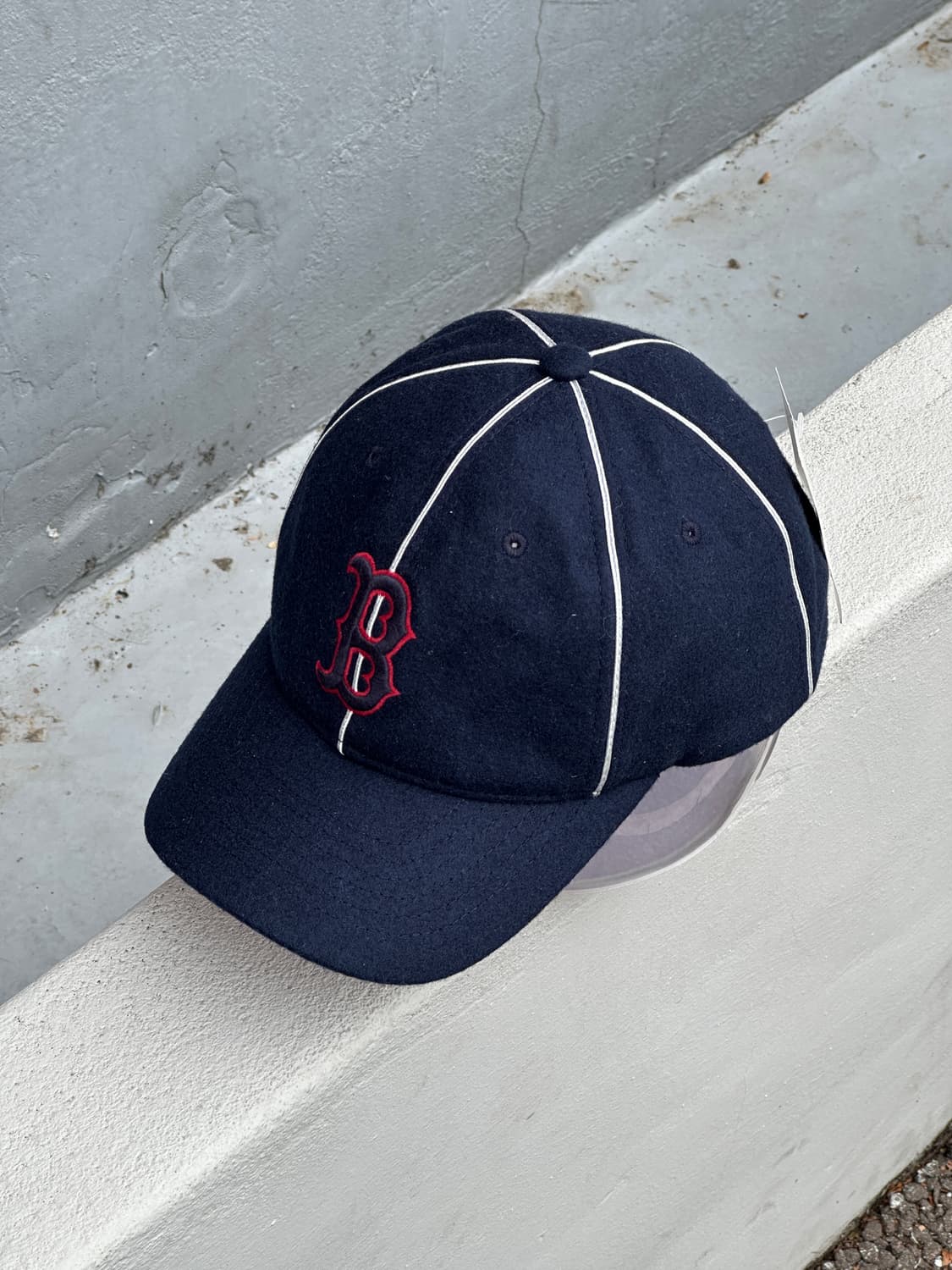 (새상품) [F] MLB 엠엘비 보스턴 레드삭스 울 네이비 볼캡 모자 상품이미지2